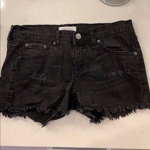 Black Jean shorts
